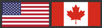 American and Canadian Flags